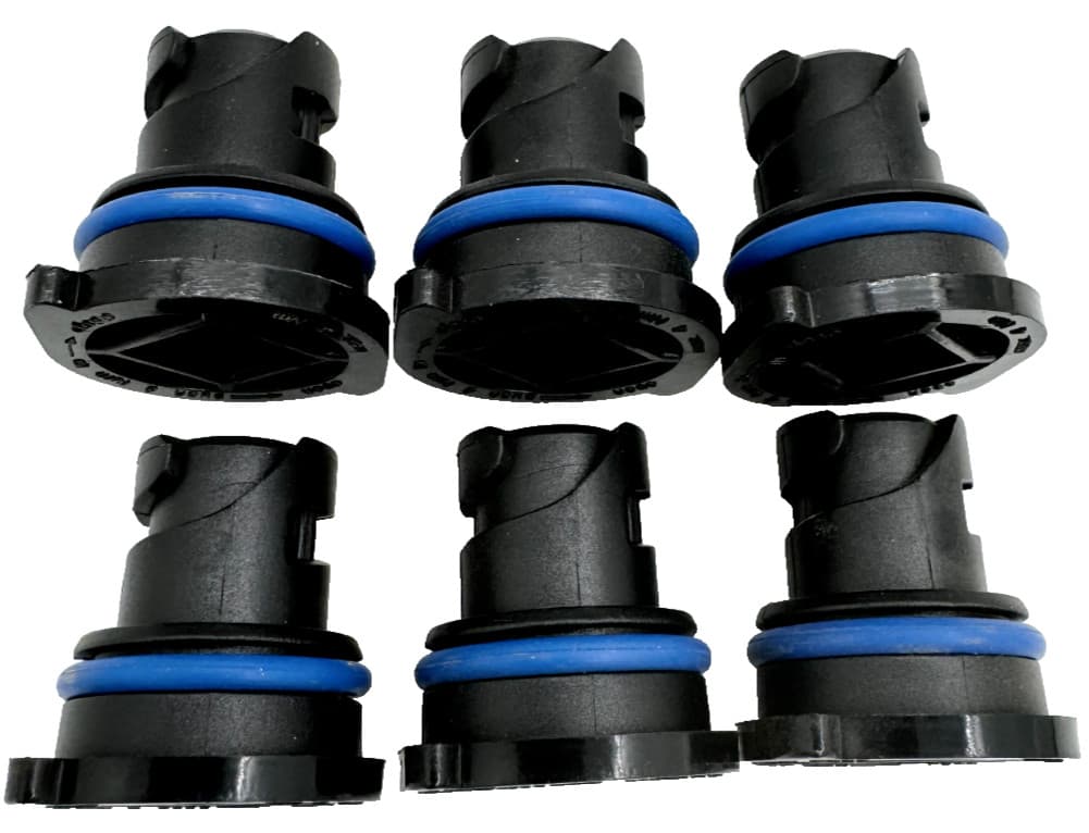 6pc Oil Drain Plug (12713651 / 55498782) for Chevy Silverado 1500 2019-2024 2.7L